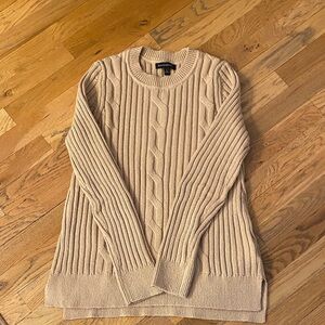 Cable Knit Beige Sweater
